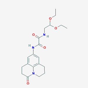 N1-(2,2-diethoxyethyl)-N2-(3-oxo-1,2,3,5,6,7-hexahydropyrido[3,2,1-ij]quinolin-9-yl)oxalamide