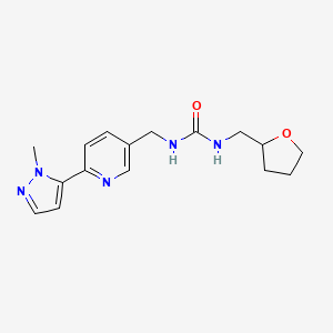 1-((6-(1-methyl-1H-pyrazol-5-yl)pyridin-3-yl)methyl)-3-((tetrahydrofuran-2-yl)methyl)urea