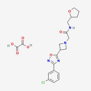 2-(3-(3-(3-chlorophenyl)-1,2,4-oxadiazol-5-yl)azetidin-1-yl)-N-((tetrahydrofuran-2-yl)methyl)acetamide oxalate
