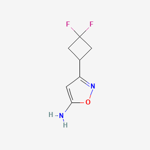 molecular formula C7H8F2N2O B2458279 3-(3,3-Difluorocyclobutyl)isoxazol-5-amine CAS No. 2228389-02-2