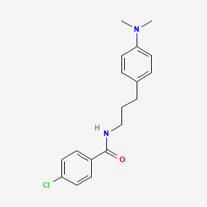 molecular formula C18H21ClN2O B2458283 4-chloro-N-(3-(4-(dimethylamino)phenyl)propyl)benzamide CAS No. 953196-55-9