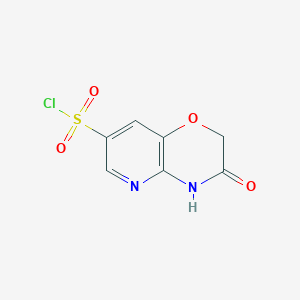molecular formula C7H5ClN2O4S B2458293 3-oxo-3,4-dihydro-2H-pyrido[3,2-b][1,4]oxazine-7-sulfonyl chloride CAS No. 1116135-67-1