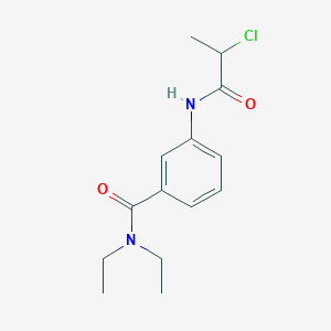 3-(2-chloropropanamido)-N,N-diethylbenzamide