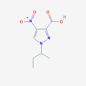molecular formula C8H11N3O4 B2458302 1-sec-butyl-4-nitro-1H-pyrazole-3-carboxylic acid CAS No. 1702098-41-6