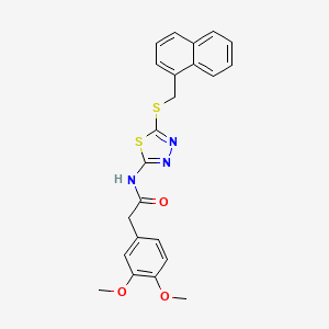 molecular formula C23H21N3O3S2 B2458304 2-(3,4-dimethoxyphenyl)-N-(5-((naphthalen-1-ylmethyl)thio)-1,3,4-thiadiazol-2-yl)acetamide CAS No. 868973-43-7