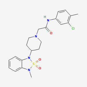 N-(3-chloro-4-methylphenyl)-2-(4-(3-methyl-2,2-dioxidobenzo[c][1,2,5]thiadiazol-1(3H)-yl)piperidin-1-yl)acetamide