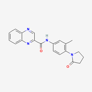 N-[3-methyl-4-(2-oxopyrrolidin-1-yl)phenyl]quinoxaline-2-carboxamide