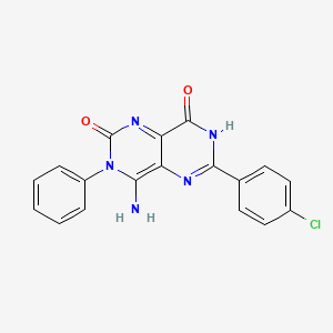 6-(4-Chlorophenyl)-4-imino-3-phenyl-1,3,4,7-tetrahydropyrimido[5,4-d]pyrimidine-2,8-dione