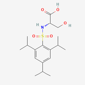 molecular formula C18H29NO5S B2458314 (S)-3-Hydroxy-2-(2,4,6-triisopropylphenylsulfonamido)propanoic acid CAS No. 159155-05-2