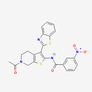 N-(6-acetyl-3-(benzo[d]thiazol-2-yl)-4,5,6,7-tetrahydrothieno[2,3-c]pyridin-2-yl)-3-nitrobenzamide