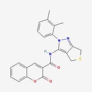 molecular formula C23H19N3O3S B2458331 N-[2-(2,3-dimethylphenyl)-2H,4H,6H-thieno[3,4-c]pyrazol-3-yl]-2-oxo-2H-chromene-3-carboxamide CAS No. 422534-08-5