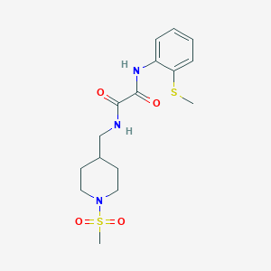 N1-((1-(methylsulfonyl)piperidin-4-yl)methyl)-N2-(2-(methylthio)phenyl)oxalamide