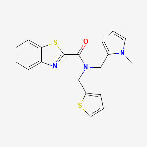 molecular formula C19H17N3OS2 B2458334 N-((1-methyl-1H-pyrrol-2-yl)methyl)-N-(thiophen-2-ylmethyl)benzo[d]thiazole-2-carboxamide CAS No. 1286722-17-5