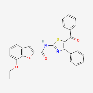 molecular formula C27H20N2O4S B2458347 N-(5-benzoyl-4-phenyl-1,3-thiazol-2-yl)-7-ethoxy-1-benzofuran-2-carboxamide CAS No. 921572-94-3