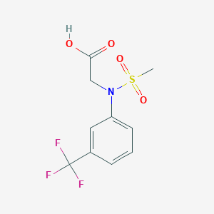 molecular formula C10H10F3NO4S B2458353 N-(methylsulfonyl)-N-[3-(trifluoromethyl)phenyl]glycine CAS No. 392313-41-6