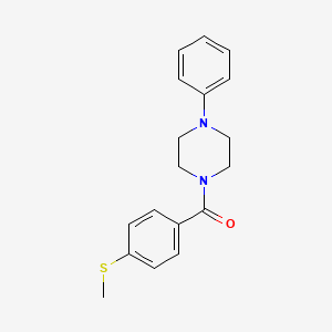 molecular formula C18H20N2OS B2458362 (4-(甲硫基)苯基)(4-苯基哌嗪-1-基)甲酮 CAS No. 896356-95-9