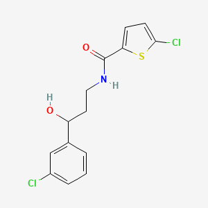 molecular formula C14H13Cl2NO2S B2458363 5-chloro-N-[3-(3-chlorophenyl)-3-hydroxypropyl]thiophene-2-carboxamide CAS No. 2034515-95-0