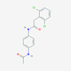 molecular formula C16H14Cl2N2O2 B245837 N-(4-acetamidophenyl)-2-(2,6-dichlorophenyl)acetamide 