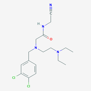 molecular formula C17H24Cl2N4O B2458373 N-(cyanomethyl)-2-{[(3,4-dichlorophenyl)methyl][2-(diethylamino)ethyl]amino}acetamide CAS No. 1376224-11-1