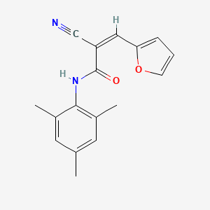 molecular formula C17H16N2O2 B2458381 (Z)-2-cyano-3-(furan-2-yl)-N-mesitylacrylamide CAS No. 485373-30-6