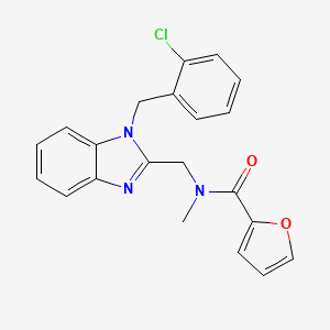 molecular formula C21H18ClN3O2 B2458382 N-{[1-(2-氯苄基)-1H-苯并咪唑-2-基]甲基}-N-甲基-2-呋酰胺 CAS No. 919976-07-1