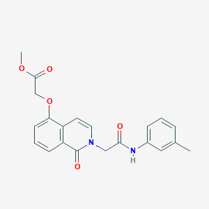 molecular formula C21H20N2O5 B2458387 methyl 2-[(2-{[(3-methylphenyl)carbamoyl]methyl}-1-oxo-1,2-dihydroisoquinolin-5-yl)oxy]acetate CAS No. 868224-90-2