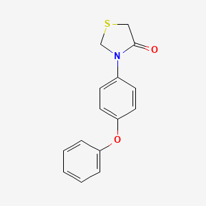 molecular formula C15H13NO2S B2458424 3-(4-Phenoxyphenyl)-1,3-thiazolidin-4-one CAS No. 109052-49-5