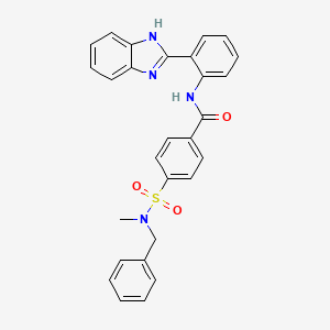 molecular formula C28H24N4O3S B2458428 N-(2-(1H-benzo[d]imidazol-2-yl)phenyl)-4-(N-benzyl-N-methylsulfamoyl)benzamide CAS No. 683762-60-9