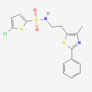 5-chloro-N-[2-(4-methyl-2-phenyl-1,3-thiazol-5-yl)ethyl]thiophene-2-sulfonamide