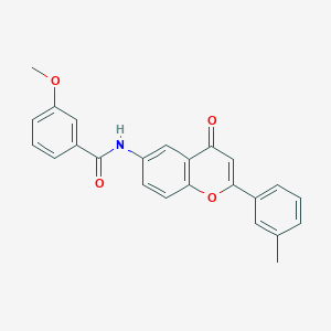 3-methoxy-N-[2-(3-methylphenyl)-4-oxo-4H-chromen-6-yl]benzamide