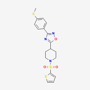 4-{3-[4-(Methylthio)phenyl]-1,2,4-oxadiazol-5-yl}-1-(2-thienylsulfonyl)piperidine