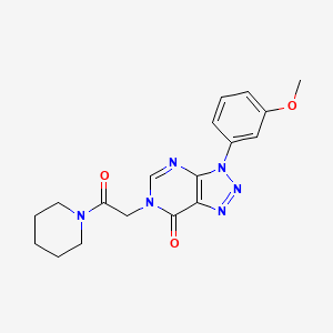 3-(3-methoxyphenyl)-6-(2-oxo-2-piperidin-1-ylethyl)-3,6-dihydro-7H-[1,2,3]triazolo[4,5-d]pyrimidin-7-one