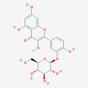 5,7-Dihydroxy-2-[4-hydroxy-3-[(2S,3R,4S,5S,6R)-3,4,5-trihydroxy-6-(hydroxymethyl)oxan-2-yl]oxyphenyl]-3-methoxychromen-4-one
