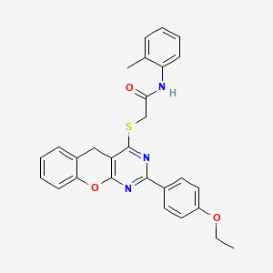 2-((2-(4-ethoxyphenyl)-5H-chromeno[2,3-d]pyrimidin-4-yl)thio)-N-(o-tolyl)acetamide