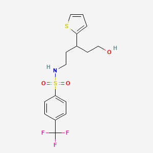 N-(5-hydroxy-3-(thiophen-2-yl)pentyl)-4-(trifluoromethyl)benzenesulfonamide