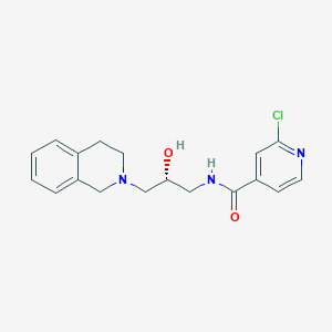 2-chloro-N-[(2R)-2-hydroxy-3-(1,2,3,4-tetrahydroisoquinolin-2-yl)propyl]pyridine-4-carboxamide