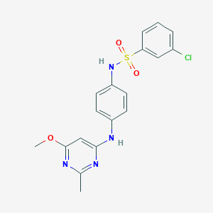 3-chloro-N-(4-((6-methoxy-2-methylpyrimidin-4-yl)amino)phenyl)benzenesulfonamide