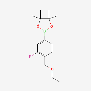 2-[4-(Ethoxymethyl)-3-fluorophenyl]-4,4,5,5-tetramethyl-1,3,2-dioxaborolane