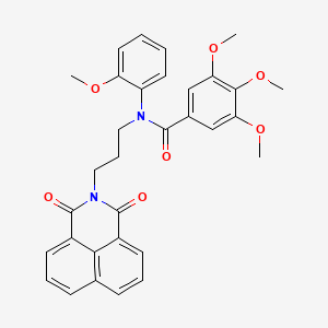 N-(3-(1,3-dioxo-1H-benzo[de]isoquinolin-2(3H)-yl)propyl)-3,4,5-trimethoxy-N-(2-methoxyphenyl)benzamide