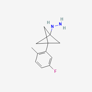 [3-(5-Fluoro-2-methylphenyl)-1-bicyclo[1.1.1]pentanyl]hydrazine