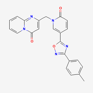 2-((2-oxo-5-(3-(p-tolyl)-1,2,4-oxadiazol-5-yl)pyridin-1(2H)-yl)methyl)-4H-pyrido[1,2-a]pyrimidin-4-one