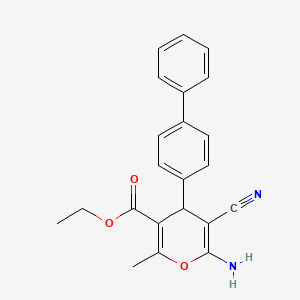 Ethyl 4-([1,1'-biphenyl]-4-yl)-6-amino-5-cyano-2-methyl-4H-pyran-3-carboxylate