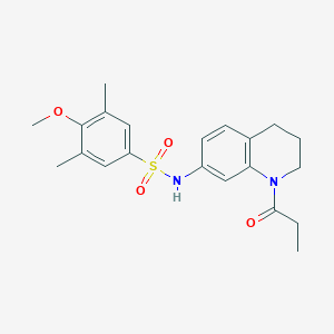 4-methoxy-3,5-dimethyl-N-(1-propionyl-1,2,3,4-tetrahydroquinolin-7-yl)benzenesulfonamide