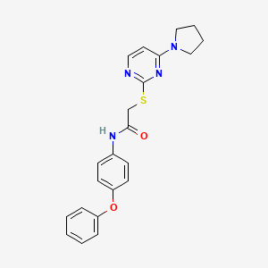 N-(4-phenoxyphenyl)-2-((4-(pyrrolidin-1-yl)pyrimidin-2-yl)thio)acetamide