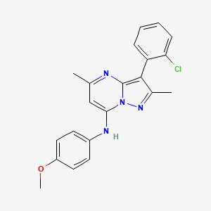 3-(2-chlorophenyl)-N-(4-methoxyphenyl)-2,5-dimethylpyrazolo[1,5-a]pyrimidin-7-amine