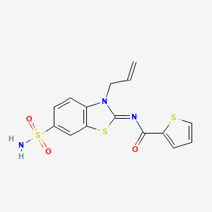 (Z)-N-(3-allyl-6-sulfamoylbenzo[d]thiazol-2(3H)-ylidene)thiophene-2-carboxamide