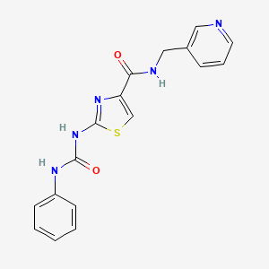 2-(3-phenylureido)-N-(pyridin-3-ylmethyl)thiazole-4-carboxamide
