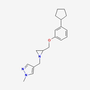 4-[[2-[(3-Cyclopentylphenoxy)methyl]aziridin-1-yl]methyl]-1-methylpyrazole