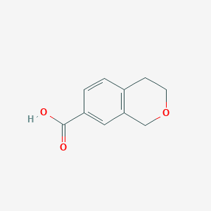 molecular formula C10H10O3 B2458526 Isochroman-7-carboxylic acid CAS No. 157122-41-3