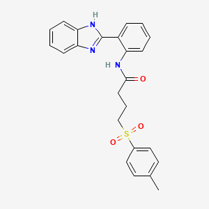 molecular formula C24H23N3O3S B2458530 N-(2-(1H-benzo[d]imidazol-2-yl)phenyl)-4-tosylbutanamide CAS No. 941878-46-2